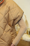 Doudoune Savannah Camel – Zippée & Intérieur Léopard