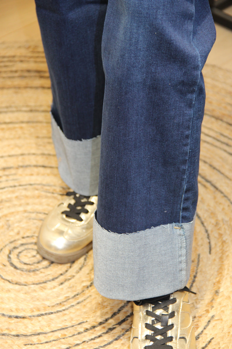 Jean Revers Bold – Taille Haute à Revers