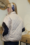 Doudoune Wild Beige – Sans Manches & Intérieur Léopard
