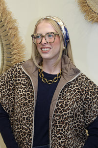 Doudoune Savannah Taupe – Zippée & Intérieur Léopard