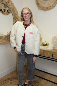 Veste Teddy Lou – Écru Oversize