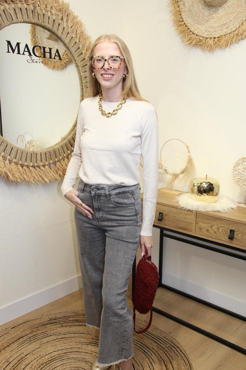 Pull Clara – Beige Crème