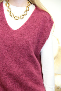 Pull Sans Manches Maëva – Bordeaux Douillet