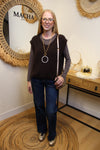Pull Sans Manches Maëva – Chocolat Intense