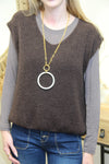 Top Cachemire Céline – Taupe Élégant