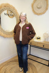 Veste Naya – Effet Mouton Marron