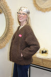 Veste Maya – Effet Mouton Chocolat