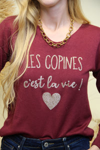 Sweat Copines Forever – Bordeaux Pailleté