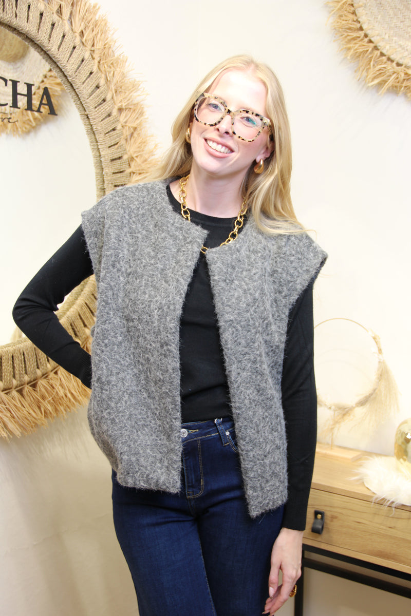 Gilet Naya – Gris Brume