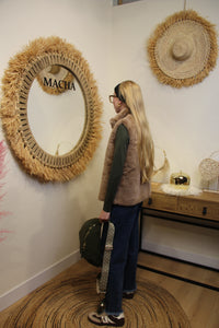 Gilet Mika – Sans Manches en Fausse Fourrure Beige