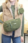 Sac Banane Sierra – Velours Kaki