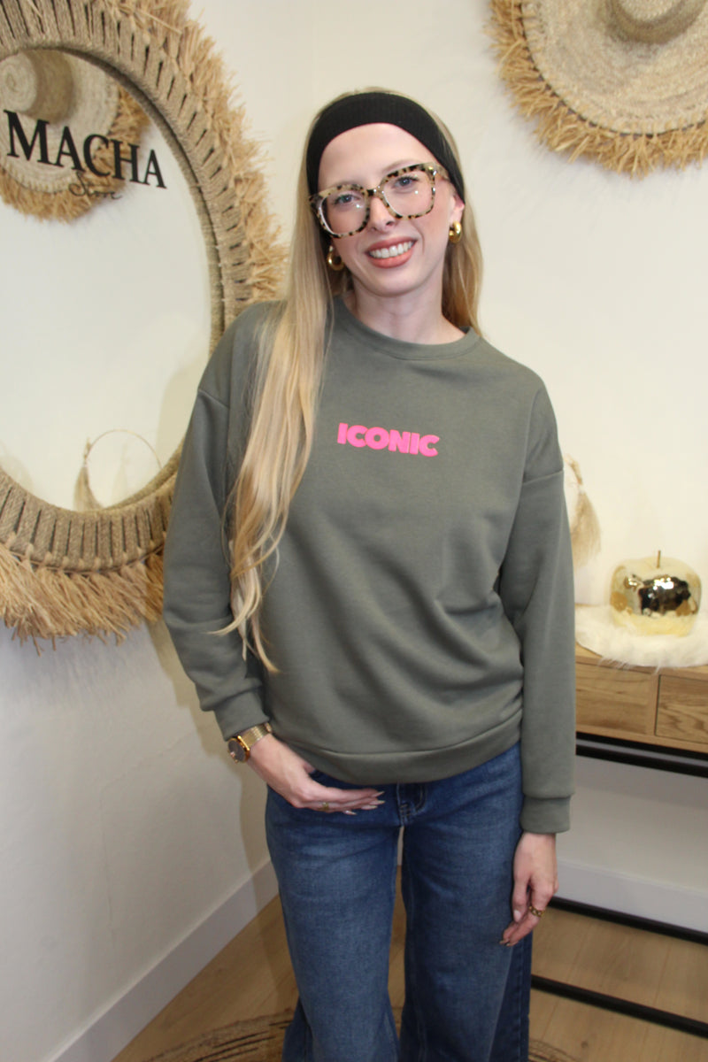 Sweat Iconic Softy - Kaki