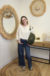 Pull Noélie – Oversize Écru
