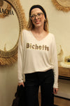 Sweat Bichette – Écru Léopard