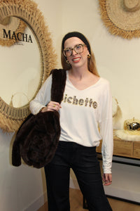 Sweat Bichette – Écru Léopard