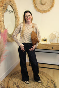 Sac Banane Sierra – Velours Caramel
