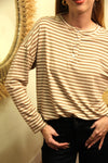 Marinière Éloane – Beige Rayé