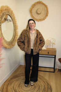 Veste Calista – Fausse Fourrure Noisette