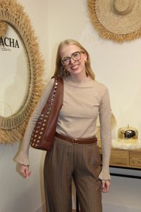 Pull "Léna" – Col Ondulé Beige