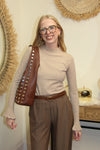 Pull "Léna" – Col Ondulé Beige