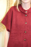 Gilet "Romane" – Boutonné Bordeaux