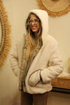 Veste "Charlie" – Réversible Beige & Sherpa Crème
