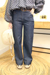 Jean "Diane" – Coupe Évasée Bleu Denim