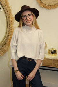 Pull "Ava" – Maille Oversize Écru