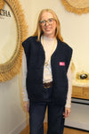 Gilet Teddy – Mouton Bleu Marine