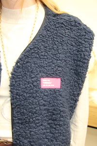 Gilet Teddy – Mouton Bleu Marine