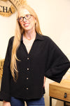 Chemise Lou – Noire Oversize