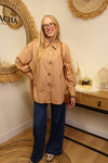 Chemise Solaria – Caramel & Boutons Soleil