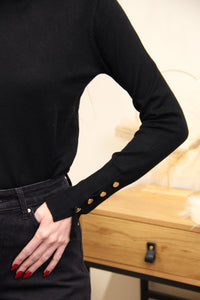Chloé – Pull Col Roulé Noir