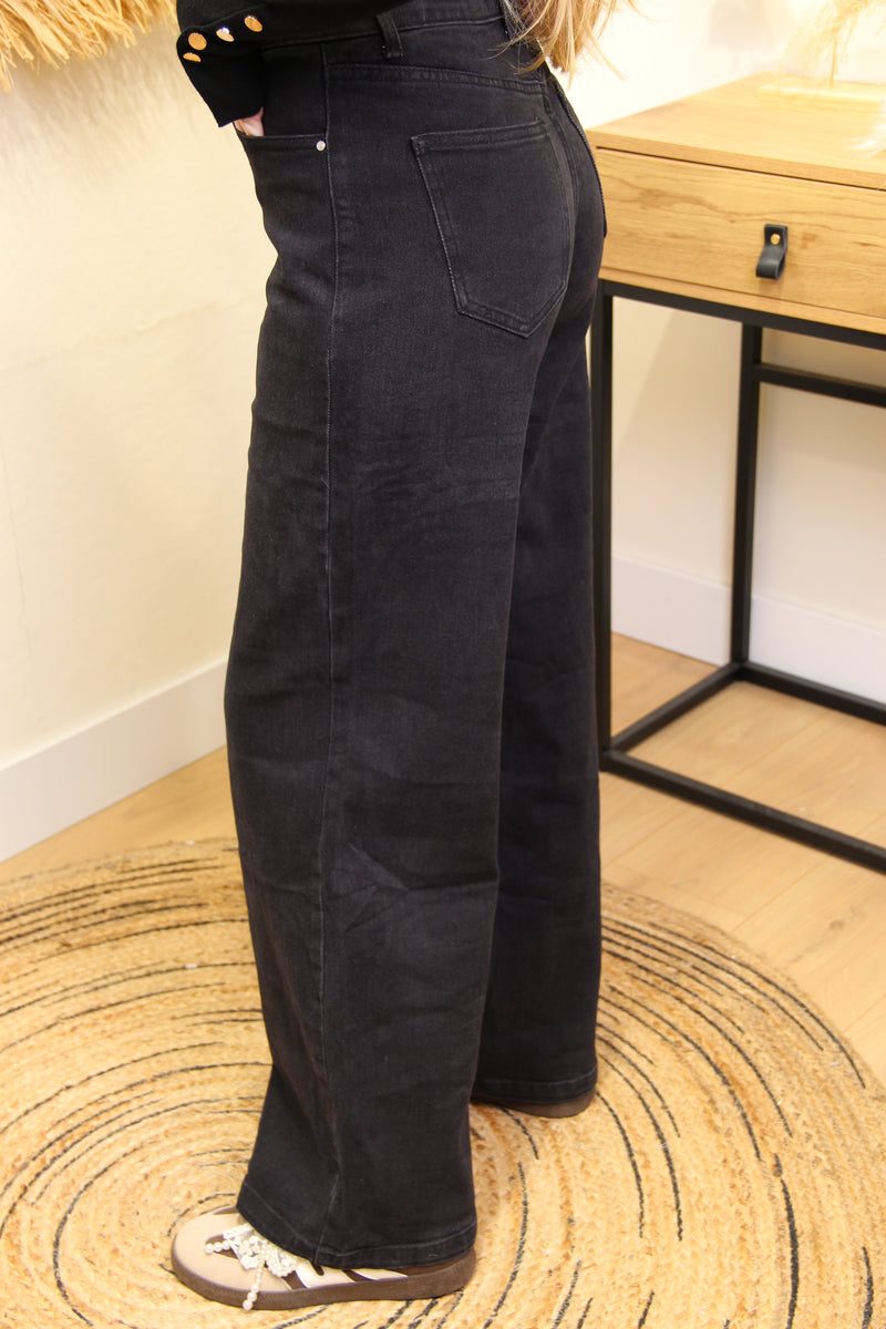 Sasha – Jean Large Noir Ébène