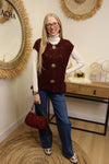 Alba – Gilet Sans Manches Bordeaux