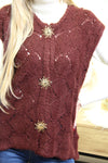 Alba – Gilet Sans Manches Bordeaux