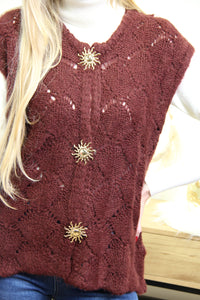 Alba – Gilet Sans Manches Bordeaux