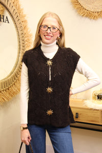 Alba – Gilet Sans Manches Chocolat