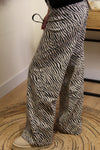 Zebra – Pantalon Évasé Imprimé Zébré