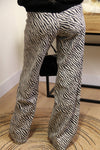 Zebra – Pantalon Évasé Imprimé Zébré