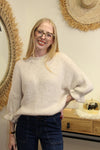 Pull Jeanne – Maille Duvetée Écrue