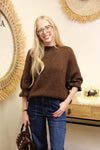 Pull Jeanne – Maille Duvetée Chocolat