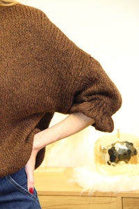 Pull Jeanne – Maille Duvetée Chocolat