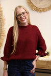 Pull Jeanne - Maille Duvetée Bordeaux