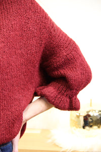 Pull Jeanne - Maille Duvetée Bordeaux