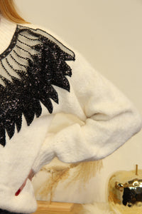 Pull Stella – Détail Sequins Noir