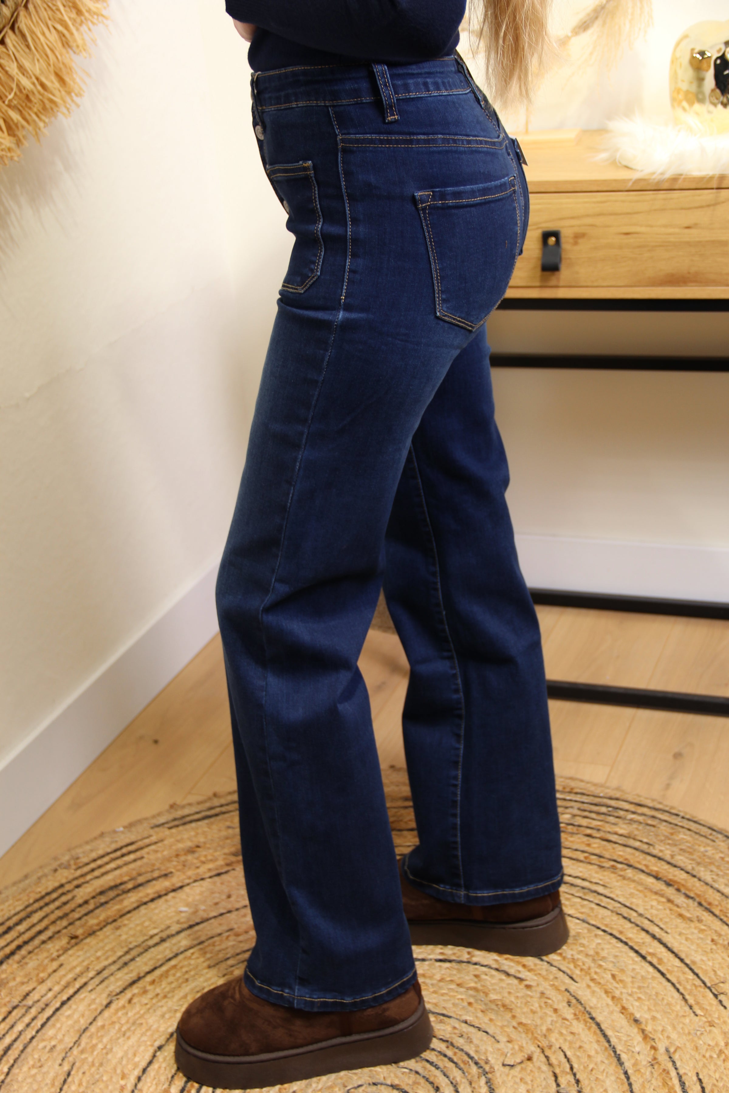 Jeanine – Jean Boutonné Taille Haute