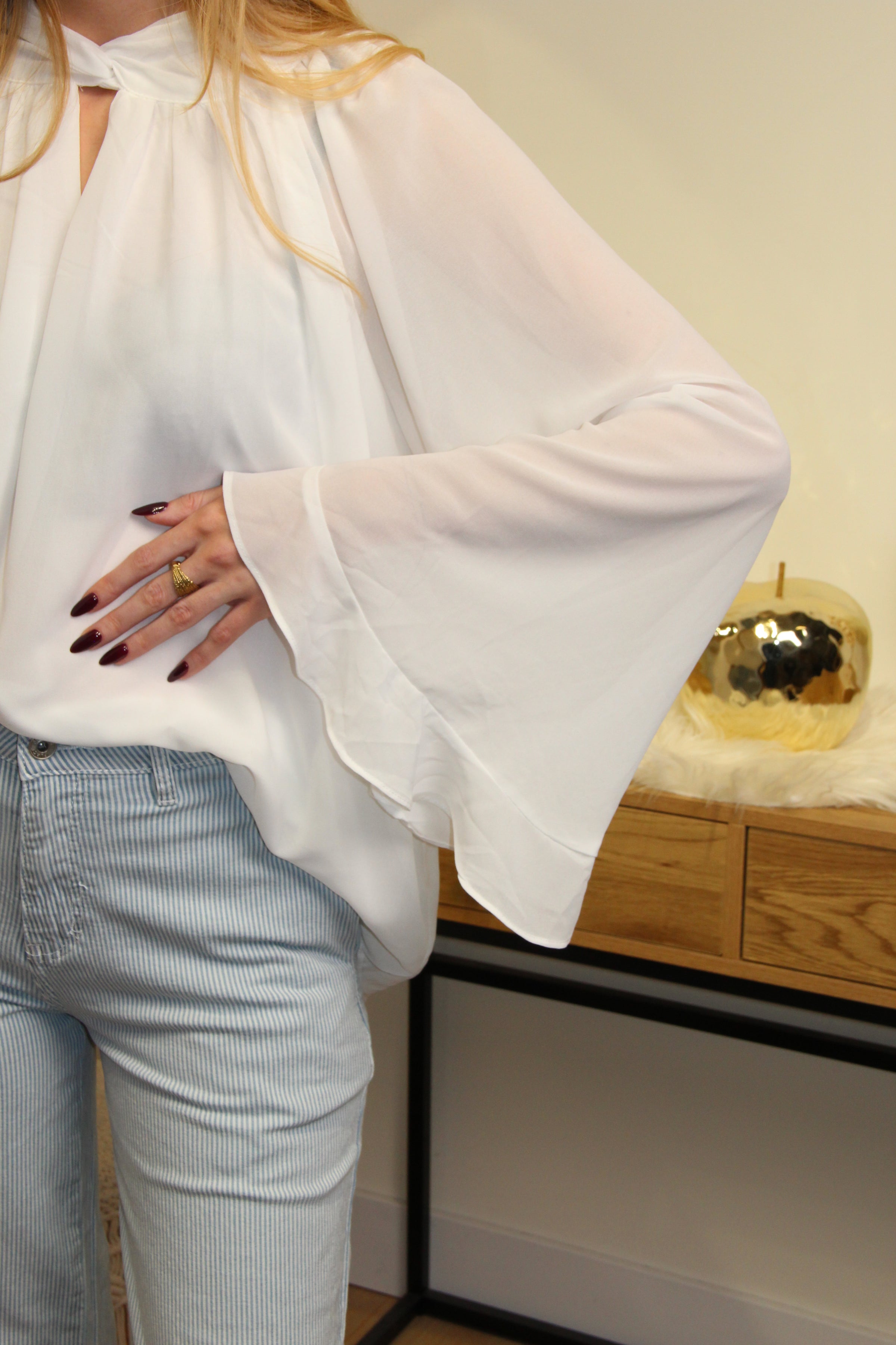 Blouse Élina – Voile Blanc