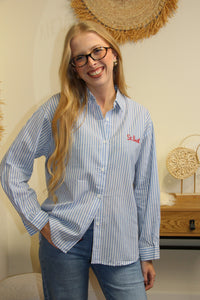Chemise St Barth – Rayures Bleues
