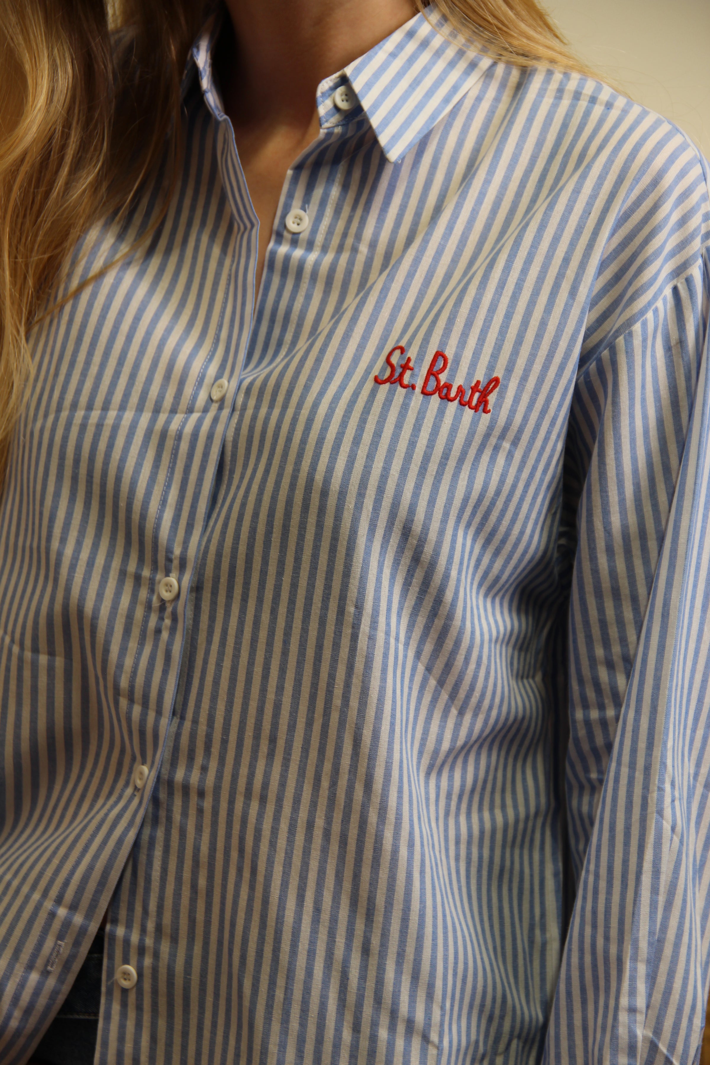 Chemise St Barth – Rayures Bleues